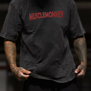 MuscleMonkey Oversized Washed Graphic Tee